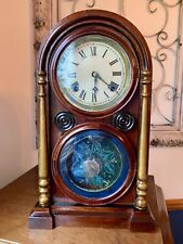 E. Ingraham Doric Round Top Antique Shelf Clock 8-Day picture