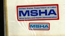 SET OF 2 (5 1/2 X 2 1/2) & (2 1/2 X 1) MSHA COAL MINING STICKERS # 1167 picture