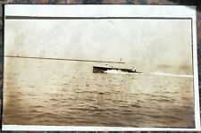 Vintage Real Photo Postcard Man on Boat  picture