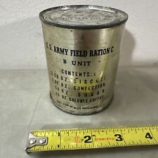 April 1942 WWII U.S. Army Field Ration C Biscuit Confection Coffee B Unit 4-42 picture