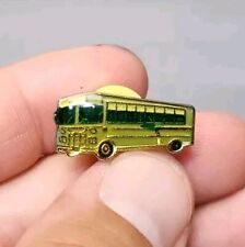 Vintage Enamel Bus Pin Transporation Lapel Hat Pin Pinback Badge Tack Gold-tone picture