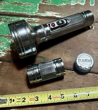 Vintage KAIDA Tin Hand Held Flashlight 2 or 3 D Capacity Made in China NOS picture