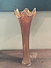 Vintage Carnival Glass Vase 12 7/8