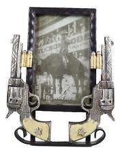 Rustic Western Double Pistol Revolver Guns 4