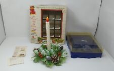 Carolites Bells Of Noel Musical Table Candle & Wreath Christmas 80s 1980s VTG picture