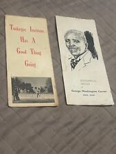 Rare HBCU Ephemera Lot of 2 Tuskegee Institute Pamphlets 1950's picture