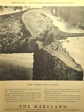 The Maryland Protect Trusted Employees Axe Tree Insurance Vintage Print Ad 1941 picture