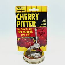 New Push Button Cherry Pitter Attach to Glass Screw On Canning Jar Cherries picture