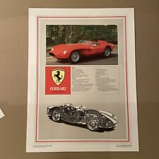 1958 Ferrari 250 Testa Rossa Historic Marque Technical Poster 25x19” Cutaway picture