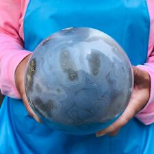 7.32LB Natural Beautiful Agate Ball Quartz Crysta Sphere Healing 1132 picture