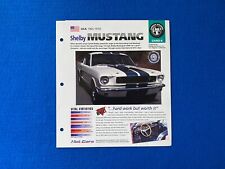 RARE USA 1965-1970 Ford Shelby Mustang GT350 Spec Sheet Brochure Card 2 Group #6 picture