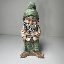 Knome Gnome Vintage 1960’s Rare German Made Ceramic Gnome Garden Figure Elf picture