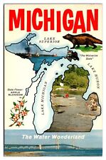 Michigan Water Wonderland State Postcard picture
