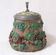 Antique Early Mettlach V&B Character Beer Stein Relief Tree Stump #216 c1850s picture