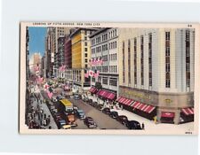 Postcard Looking Up Fifth Avenue New York City New York USA picture