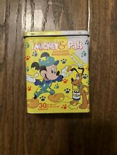 Vintage Mickey and Pals Bandages Metal Box Collectible Disney (Bandages Inside) picture