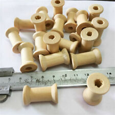 20pcs Wooden Empty Thread Spools Reels Bobbins for Sewing Ribbons Craft 27X16mm picture