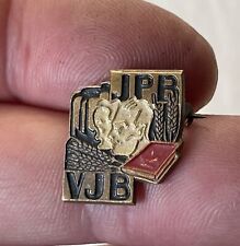 Vintage Brass & Enamel JPB VJB Pin Badge #BB1 picture