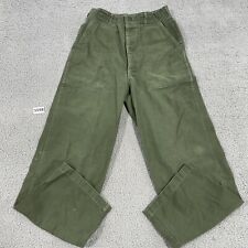 Vintage OG-107 Sateen Utility Pants Size 26 x 29 Military Green Trousers Vietnam picture