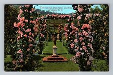 Victoria B.C. Canada Sundial Butchart's Gardens Antique Vintage Postcard picture