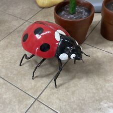 Small Red Lady Bug Over Sized Insect Statue Garden Bug Theme Decor Prop Display picture