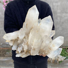 17.3lb Large Natural Clear White Quartz Crystal Cluster Rough Healing Specimen picture