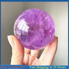 45mm Natural Amethyst Quartz Crystal Sphere Energy Healing Gemstone Ball + Stand picture