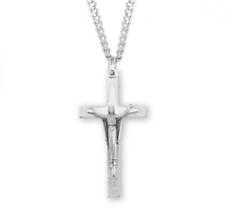 Risen Christ Sterling Silver Crucifix 2.0in x 1.0in Features 24in Long chain picture
