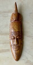 African Mask Hand Carved Wood from Senegal 9.25