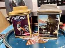 Oneida Vintage Label Collection Canister Forest/Mountain & Pride Of VeniceCove  picture