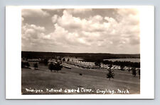RPPC Michigan National Guard Camp & Tents Grayling Michigan MI Postcard picture