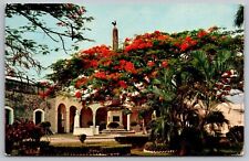 Plaza Francia Panama Garden Cancel 1964 Cristobal Canal Zone Vintage PM Postcard picture