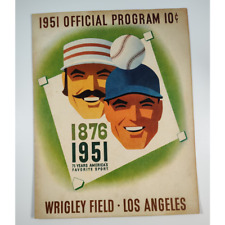 1951 Official Wrigley Field Baseball Program LA Angeles vs Sacramento Solans PCL picture
