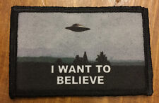 I Want To Believe Morale Patch Tactical Military Army Area 51 Flag picture