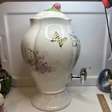 LENOX BUTTERFLY MEADOW BEVERAGE DISPENSER - USED 6.5QT picture