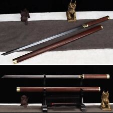 Handmade Japanese Samurai Katana Ninja T10 Steel Clay tempered Blade Sharp picture