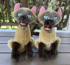 Lady & The Tramp 2 Siamese Cats Si + Am Disney Plush Stuffed Animal Toy 10