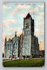 Ottumwa IA-Iowa, Court House, Antique, Vintage c1909 Souvenir Postcard picture
