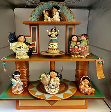 Enesco Friends of the Feather Figurines, Including stand. Vintage Lot of 8 picture