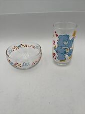 Vtg 1986 Care Bedtime Bear Glass Drinking Tumbler Collector Cup 5