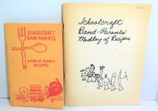 LOT Schoolcraft Michigan Band Parents Cookbook I 1963 AND II 1972  picture
