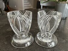 Lenox Crystal Kelly Collection Pillar Candleholder s 4.75in Germany Set of 2 picture