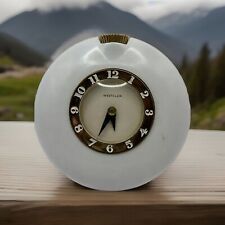 VTG 1930s White Bakelite WESTCLOX Handbag Art Deco Bakelite Pocket Clock Watch picture
