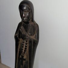 Huge Makonde Hand Carved Madonna Virgin Mary Wooden Statue picture