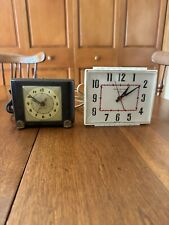 Two Vintage Electric Clocks, Westclox And General Electric.  For Parts Or Repair picture