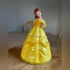 DISNEY Beauty & The Beast Belle Sculpted Ceramic Cookie Jar Yellow Princess Bell picture