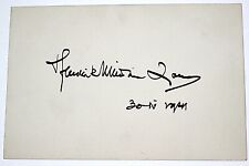 Hendrik Willem van Loon Hand Written and Signed RARE Personal Thoughts on Card picture