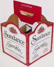 Vintage bottle carton SUNDANCE SPARKLER Natural Cranberry 4 pack 10oz size nrmt picture