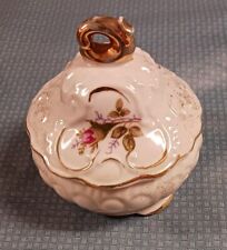 VINTAGE MOSS ROSE SUGAR BOWL WITH LID EUC picture