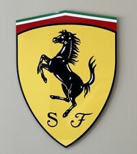 Large 18” Shield Ferrari  Racing Inspired Aluminum Sign picture